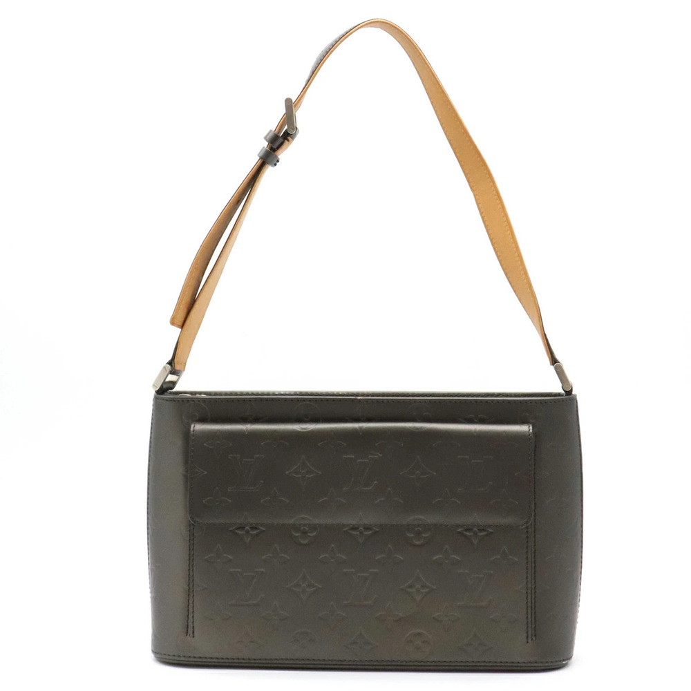 Louis Vuitton Monogram Matte Alston Shoulder Bag Hobo Leather Noir Black